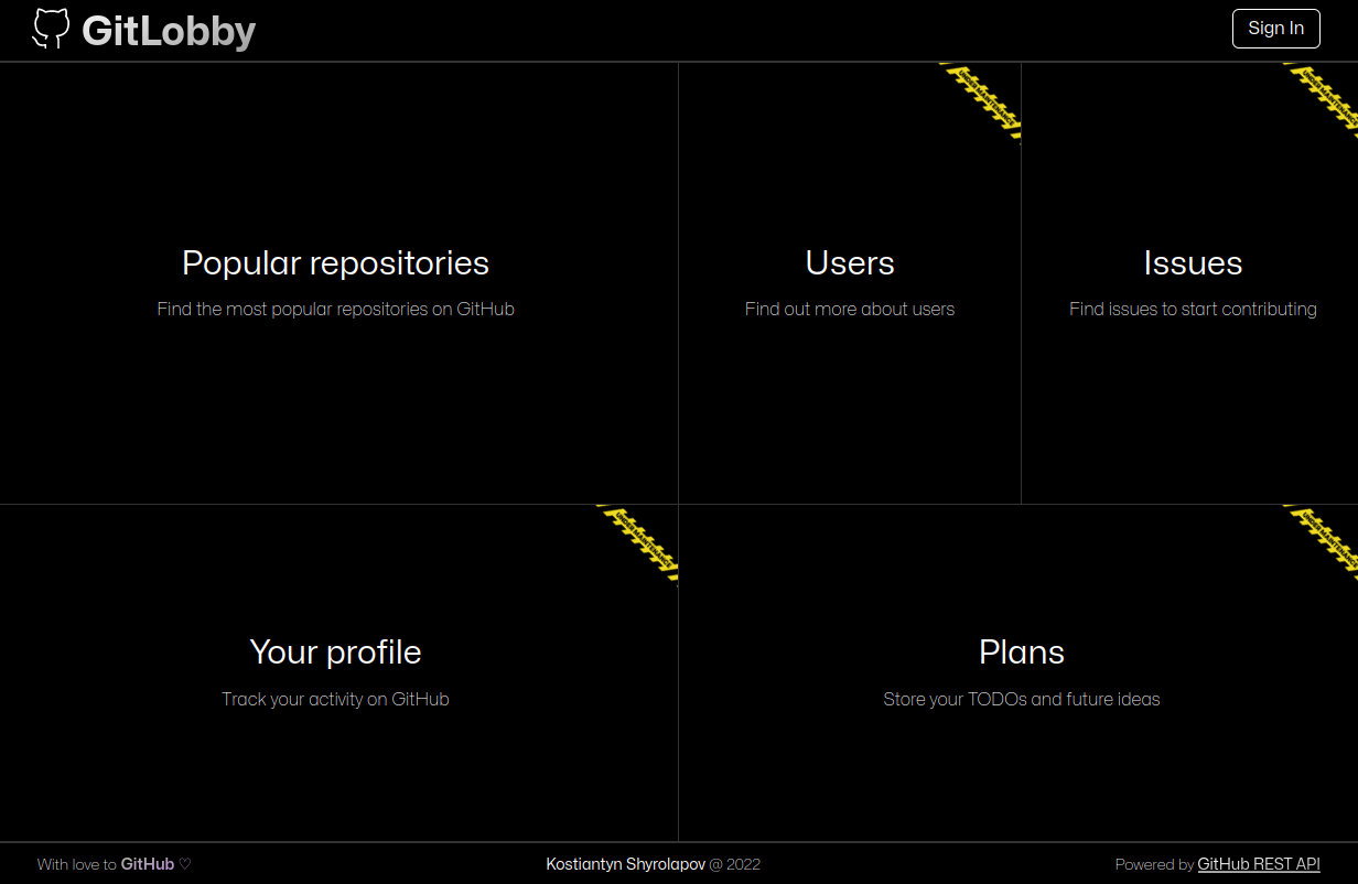 GitLobby home page